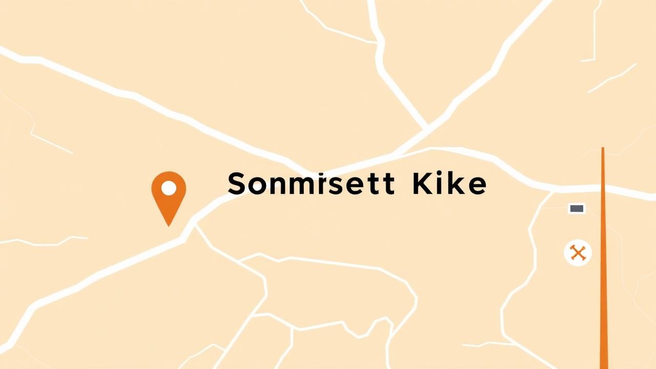Stylized map of Somerset Pike, Boswell, PA with a pin at 8015 Somerset Pike